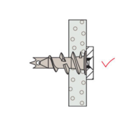 Cheville métallique pour carton-plâtre GKM-S 35 avec vis à tête bombée - boîte de 100