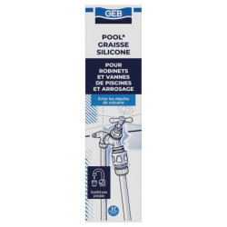Graisse silicone lubrifiant pour piscine et arrosage - Pool Geb - Translucide - Tube 20 gr