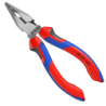 Pince universelle bec fin demi rond Knipex - Longueur 145 mm - Poignées bi-matière