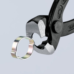 Pince pour collier de serrage à 1 ou 2 oreilles Knipex - 220 mm - Poignées gainées