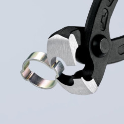 Pince pour collier de serrage à 1 ou 2 oreilles Knipex - 220 mm - Poignées gainées