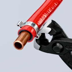 Pince pour collier de serrage à 1 ou 2 oreilles Knipex - 220 mm - Poignées gainées