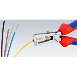 Pince à dénuder polie gainé bicolores longueur 160 mm