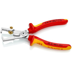 Pince à dénuder et coupe câbles Ø15mm StriX Knipex - 180 mm - Poignées gainées bi matière