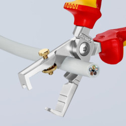 Pince à dénuder et coupe câbles Ø15mm StriX Knipex - 180 mm - Poignées gainées bi matière