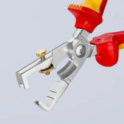 Pince à dénuder et coupe câbles Ø15mm StriX Knipex - 180 mm - Poignées gainées bi matière