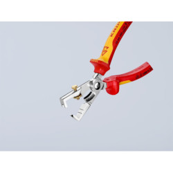 Pince à dénuder et coupe câbles Ø15mm StriX Knipex - 180 mm - Poignées gainées bi matière