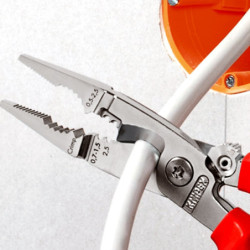Pince multifonctionnelle installation électrique Knipex - Longueur 200 mm - Poignées gainées