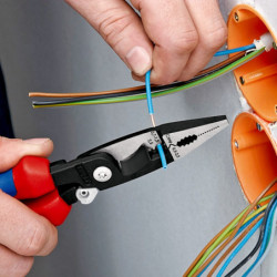 Pince multifonctionnelle installation électrique Knipex - Longueur 200 mm - Poignées gainées