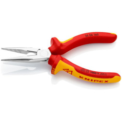Pince becs demi ronds isolés 1000 V longueur 160 mm