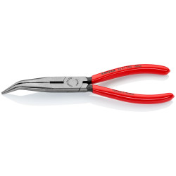 Pince à becs demi-ronds coudée à 40° Knipex - Poignées gainées plastique - Longueur 200 mm