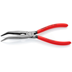 Pince à becs demi-ronds coudée à 40° Knipex - Poignées gainées plastique - Longueur 200 mm