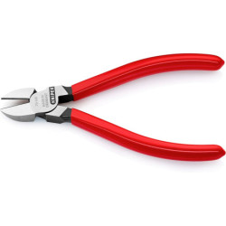 Pince coupante de côté pour fils doux et durs - Knipex - Longueur 140 mm - Poignées plastifiées