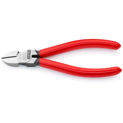 Pince coupante de côté pour fils doux et durs - Knipex - Longueur 140 mm - Poignées plastifiées