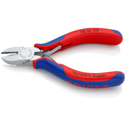 Pince coupante de côté pour fils doux et durs - Knipex - Longueur 110 mm - Avec ressort