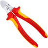 Pince coupante de côté isolée 1000 V VDE petit biseau Longueur 160 mm