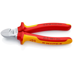 Pince coupante de côté isolée 1000 V VDE petit biseau Longueur 160 mm