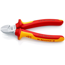 Pince coupante de côté isolée 1000 V VDE petit biseau Longueur 160 mm