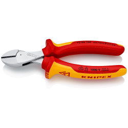 Pince coupante de côté X-Cut Knipex - Chromée - Poignées gainées 1000 V - 160 mm