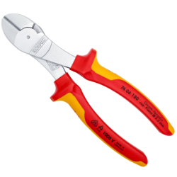 Pince coupante de côté à forte démultiplication Knipex - Poignées isolées - Longueur 180 mm
