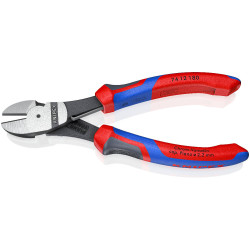 Pince coupante de côté Knipex à forte démultiplication avec ressort d'ouverture
