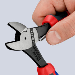 Pince coupante de côté Knipex à forte démultiplication avec ressort d'ouverture