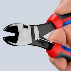 Pince coupante de côté Knipex à forte démultiplication avec ressort d'ouverture