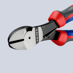 Pince coupante de côté Knipex à forte démultiplication avec ressort d'ouverture