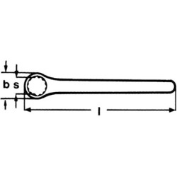 Clé polygonale contrecoudée isolée 1000 V diamètre 22 mm