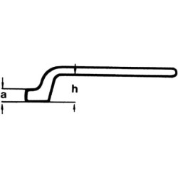 Clé polygonale contrecoudée isolée 1000 V diamètre 22 mm