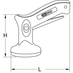 Mini ventouse KS Tools charge maximale 8 kg diamètre 70 mm