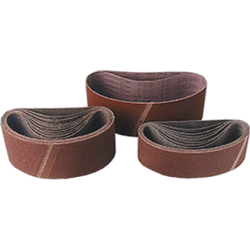 Lot de 3 bandes sans fin corindon 75 x 457 mm Gr. 40 pour bois et métal