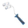 Rouleau patte de lapin pour peinture monocouche - Largeur 110 mm - Avec monture et recharge