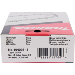 Chaîne d'élagage type 466 1/4 longueur 25 cm pour tronçonneuse PS220TH