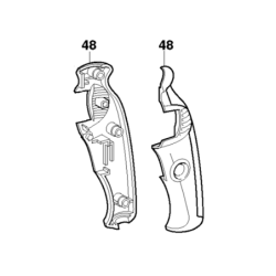 Poignée pistolet avec couvercle antidérapant pour marteau perforateur Metabo UHE 22 Multi KHE 26