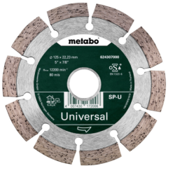 Meule de tronçonnage diamantée « SP » 125 x 22,23 mm, universelle Metabo 624307000