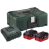 Pack 2 Batteries 18 volts LiHD 8.0 Ah + Chargeur ultra rapide Metabo