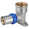 Raccord multicouche laiton à sertir Noyon & Thiebault coude applique multi profils F 1/2 diamètre 16 mm