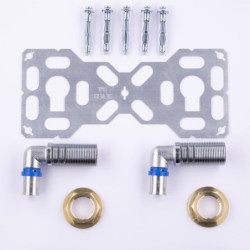 Platine de fixation murale double pour multicouche à sertir diamètre 16 - 3/4M