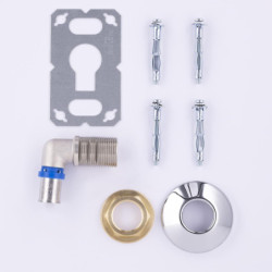 Platine de fixation murale simple pour multicouche à sertir diamètre 16 - 3/4M ou 1/2F