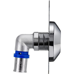 Platine de fixation murale simple pour multicouche à sertir diamètre 16 - 3/4M ou 1/2F