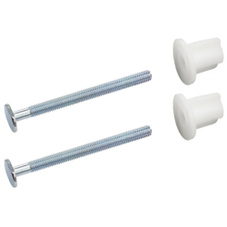 Fixation abattant WC vis têtes ovales 6/75mm - Lot de 2