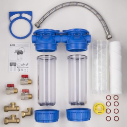 Station double anti-calcaire / anti-impuretés avec Bypass efficacité 12 mois