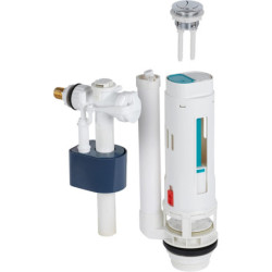 Ensemble Chasse d'Eau Robinet Flotteur + Mécanisme WC à Bouton Poussoir 3/6 Litres
