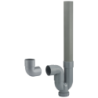 Siphon anti odeur lave linge - Sortie horizontale et verticale - Diamètre 40 mm - Plastique Gris
