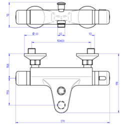 Mitigeur bain douche thermostatique chromé