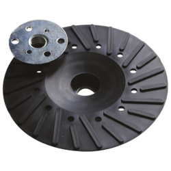 Plateau caoutchouc écrou M14 pour disque fibre diamètre 115 mm