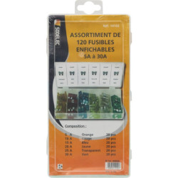 Coffret de 120 fusibles enfichables standard
