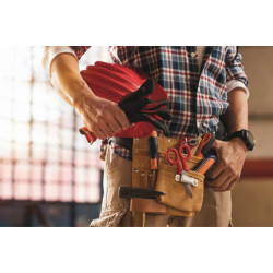 Ceinture porte outils simple poche en cuir épais