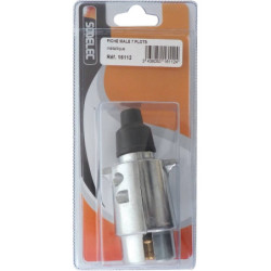 Prise remorque mâle - 12/24V - 7 broches métalliques
